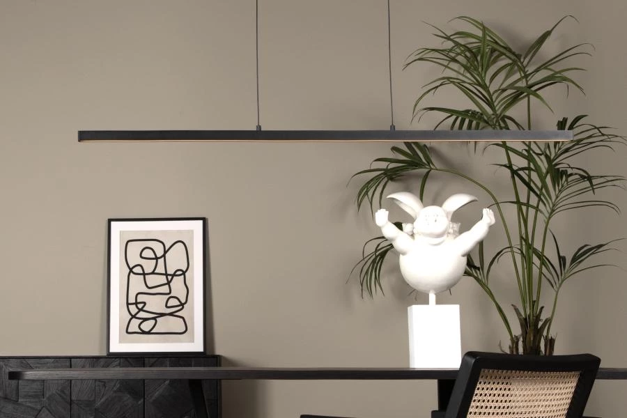 Lucide SIGMA - Pendant light - LED Dim. - 1x36W 2700K - Black - atmosphere 1